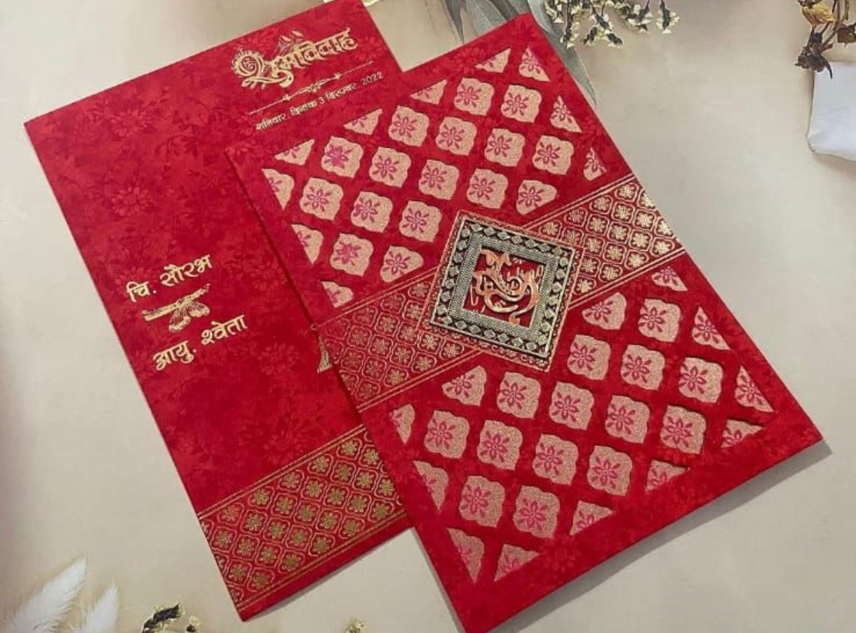Red Wedding Invitation Card GCC-03