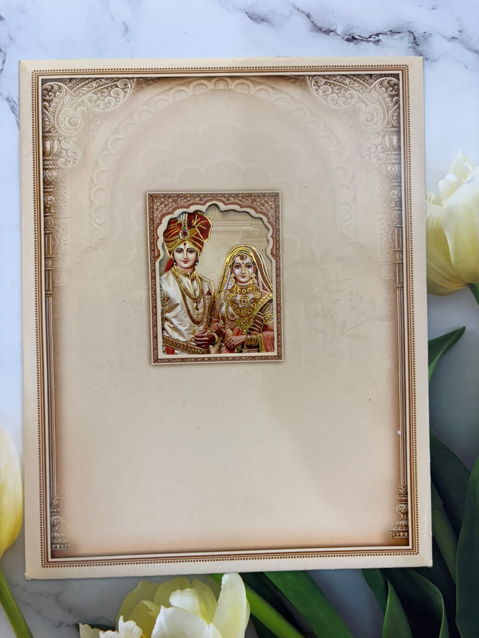 Bride & Groom Ganesha Wedding Card SD D-06