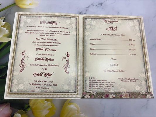 Floral Wedding Invitation Card SD D- 84