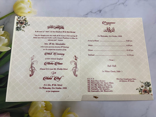 Floral Wedding Invitation Card SD D- 31