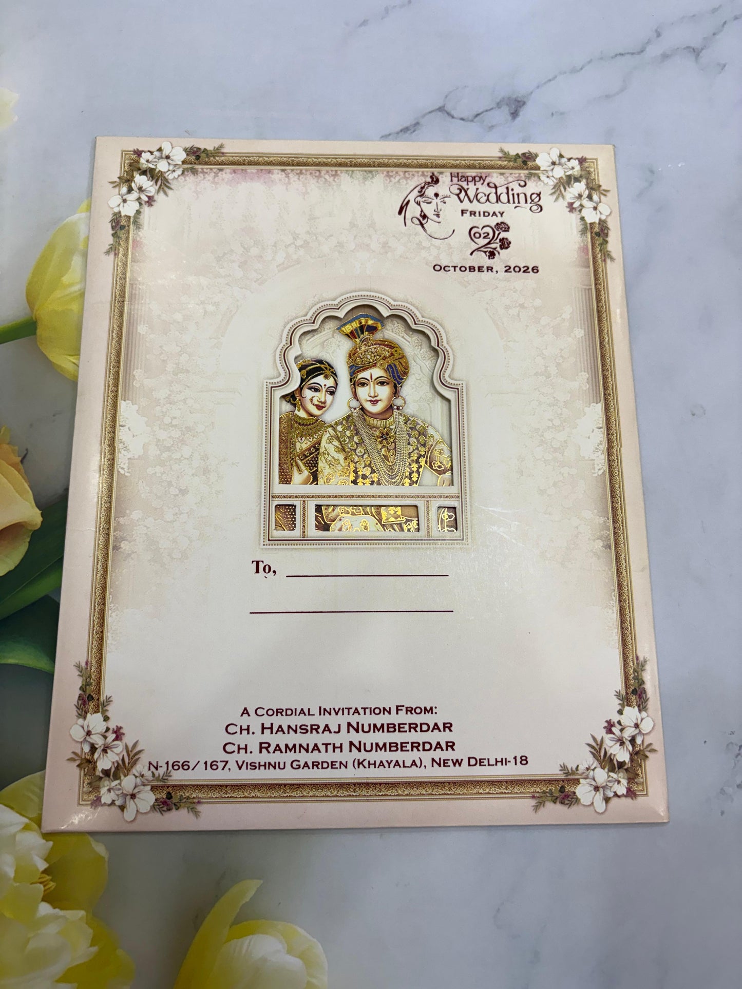 Bride & Groom Wedding Invitation Card SD D-82