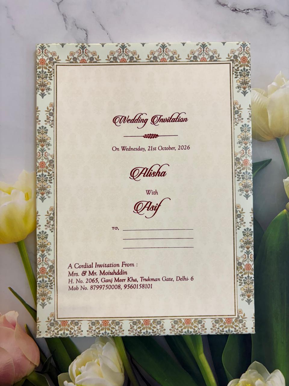 Designer Wedding Invitation Card SD G-33
