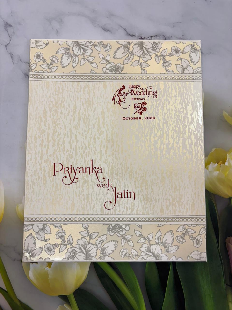 Floral designer wedding invitation SD B-131