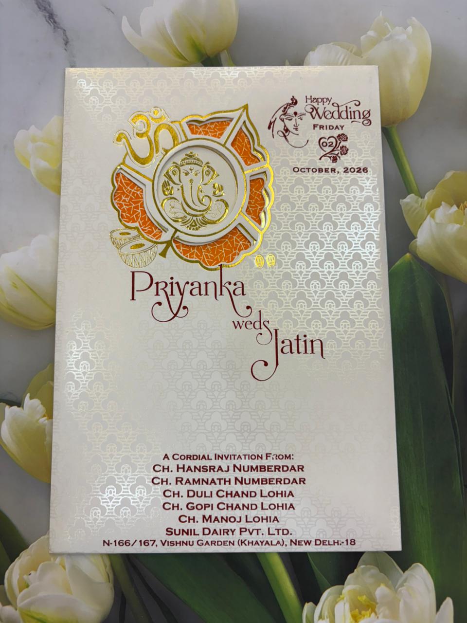 Ganesh designer wedding invitation SD C-18