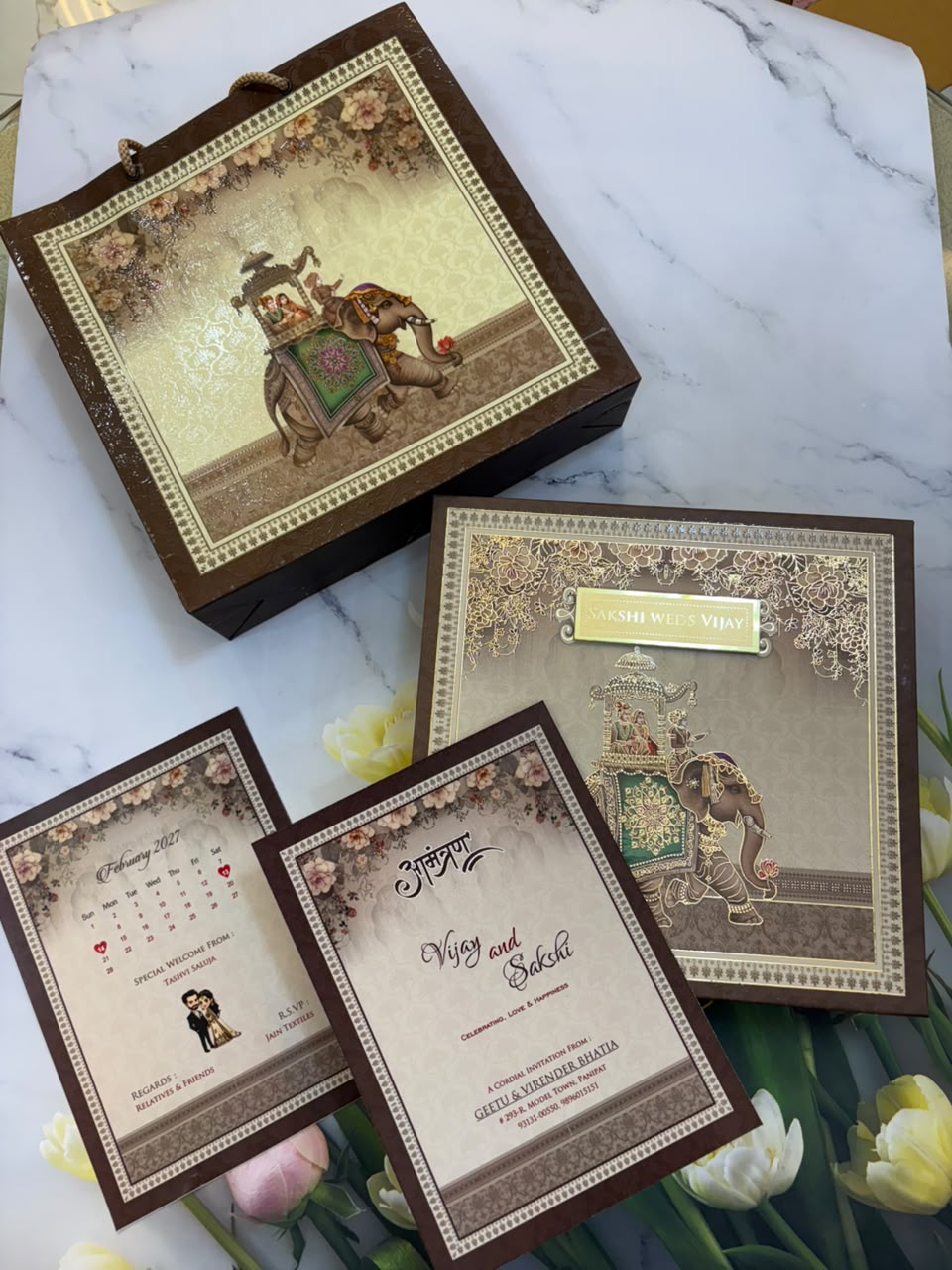 Dry Fruits/ Chocolate Designer Invitation Box in Elephant Design SD-01