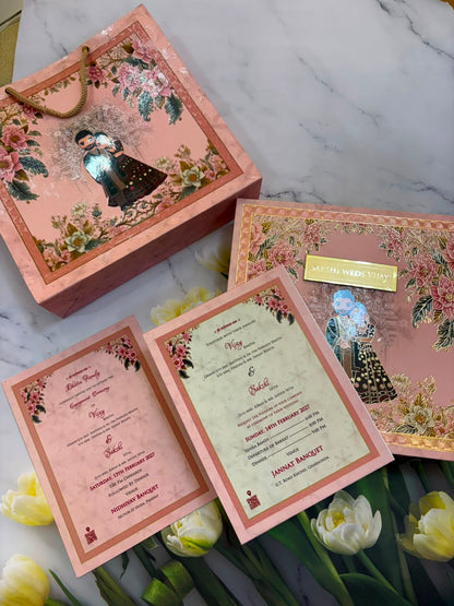 Dry Fruits/ Chocolate Designer Invitation Box in Bride & Groom Design SD-07