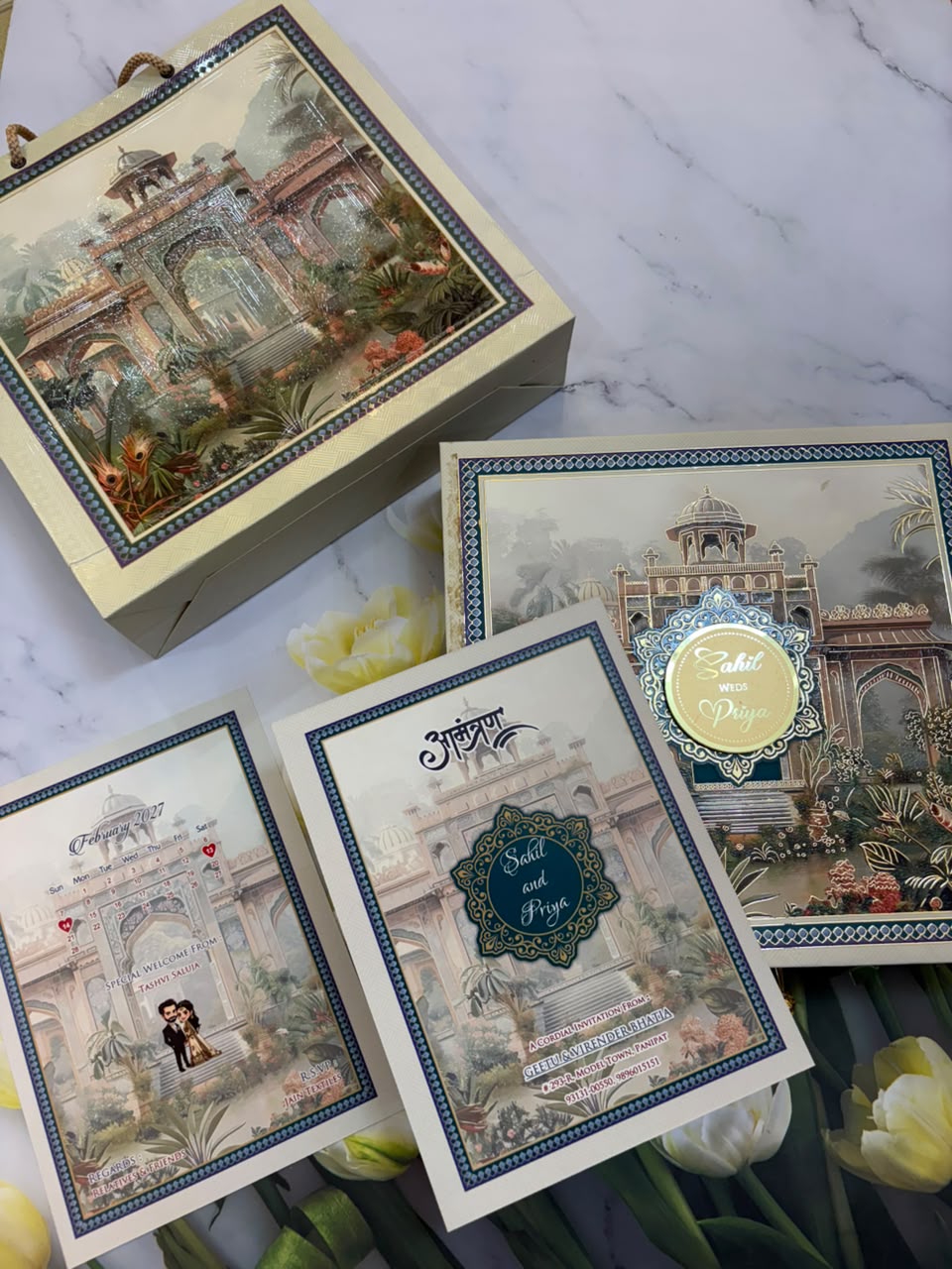 Dry Fruits/ Chocolate Designer Invitation Box in Peacock Design SD-05