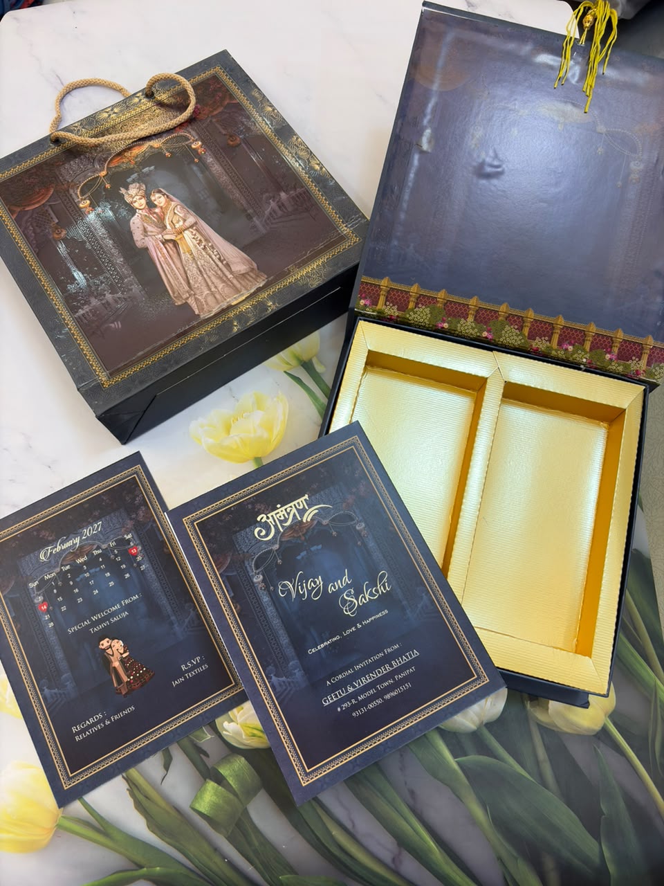 Dry Fruits/ Chocolate Designer Invitation Box in Bride & Groom Design SD-02
