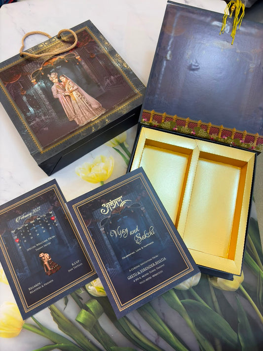 Dry Fruits/ Chocolate Designer Invitation Box in Bride & Groom Design SD-02