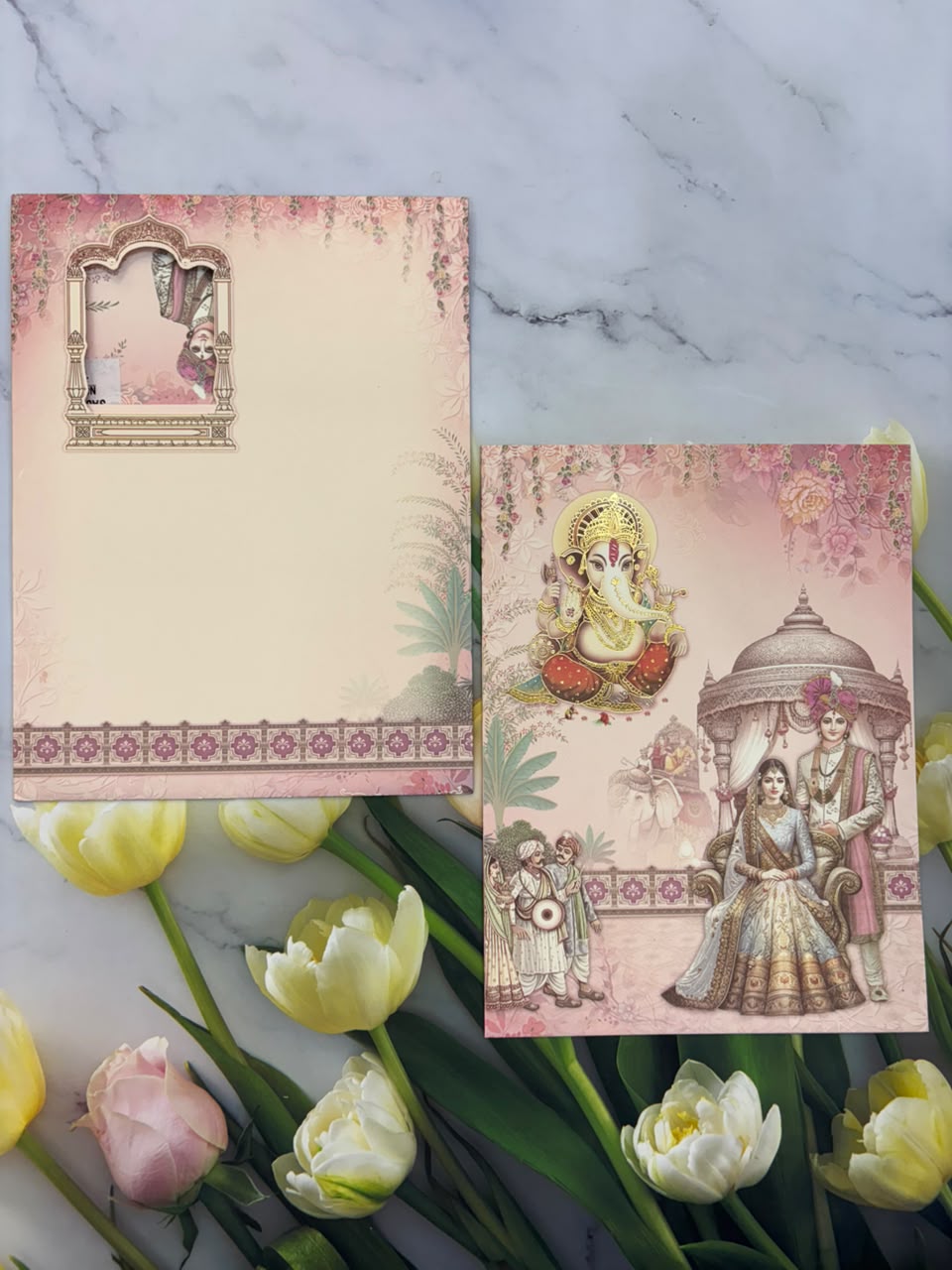 Bride & Groom Ganesha Wedding Card SD No. 9013