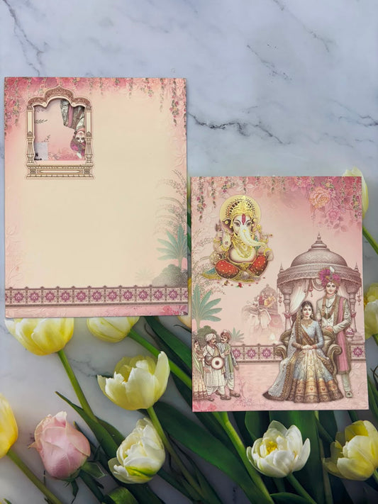 Bride & Groom Ganesha Wedding Card SD No. 9013