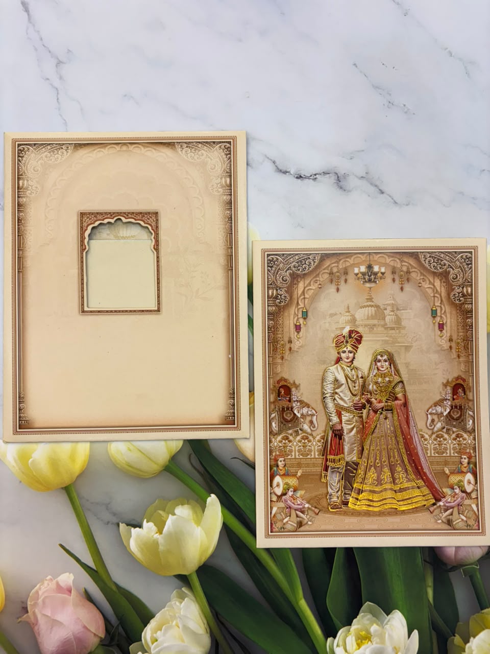 Bride & Groom Ganesha Wedding Card SD D-06