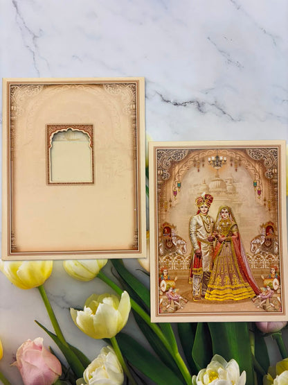 Bride & Groom Ganesha Wedding Card SD D-06