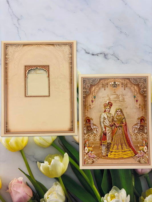 Bride & Groom Ganesha Wedding Card SD D-06