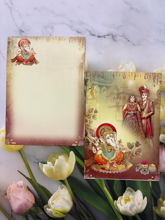 Bride & Groom Ganesha Wedding Card SD 9051