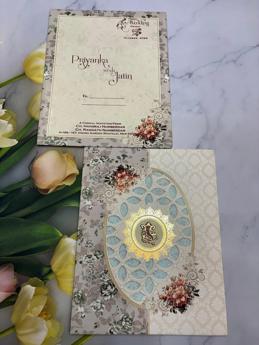 Floral  Wedding Invitation Card SD D- 32
