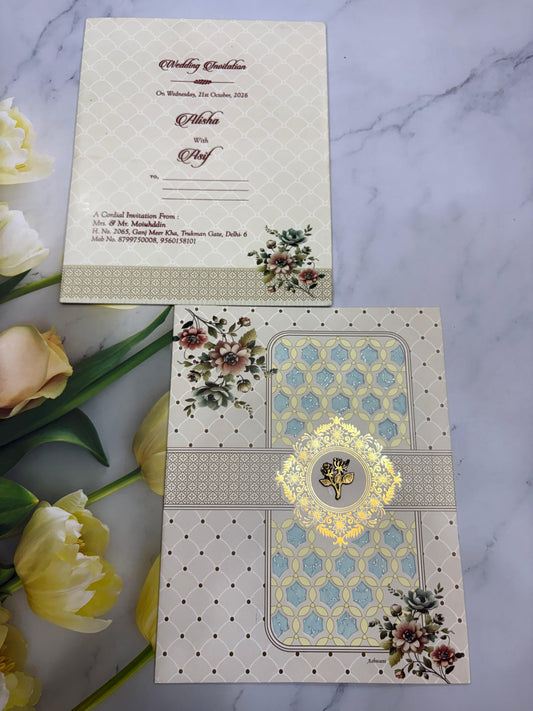 Floral  Wedding Invitation Card SD D- 31