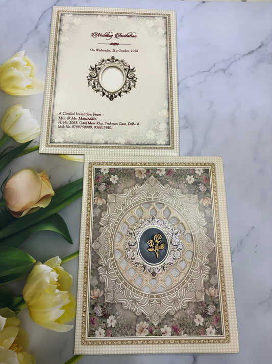 Floral  Wedding Invitation Card SD D- 84