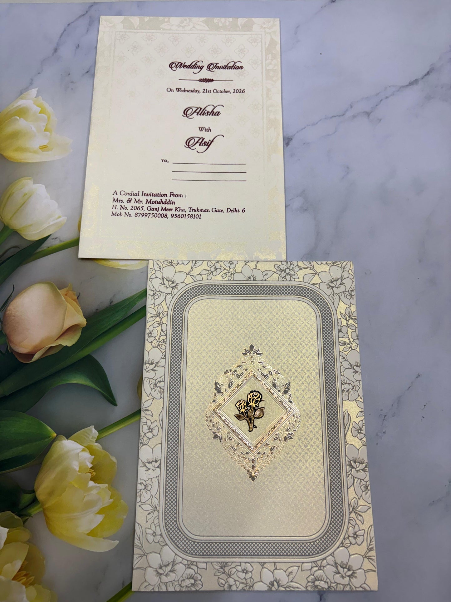 Muslim Wedding Invitation Card SD B-52