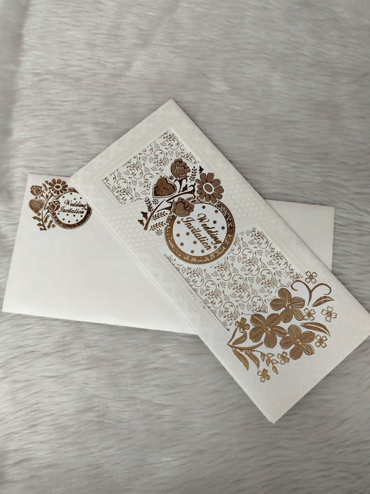 Cream Wedding Invitation Card GCC-09