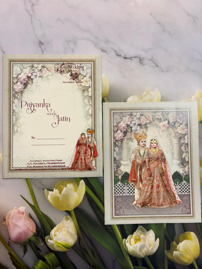 Bride & Groom Designer Wedding Invitation Card SD D-69