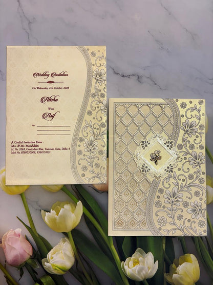 Floral  Wedding Invitation Card SD B-115
