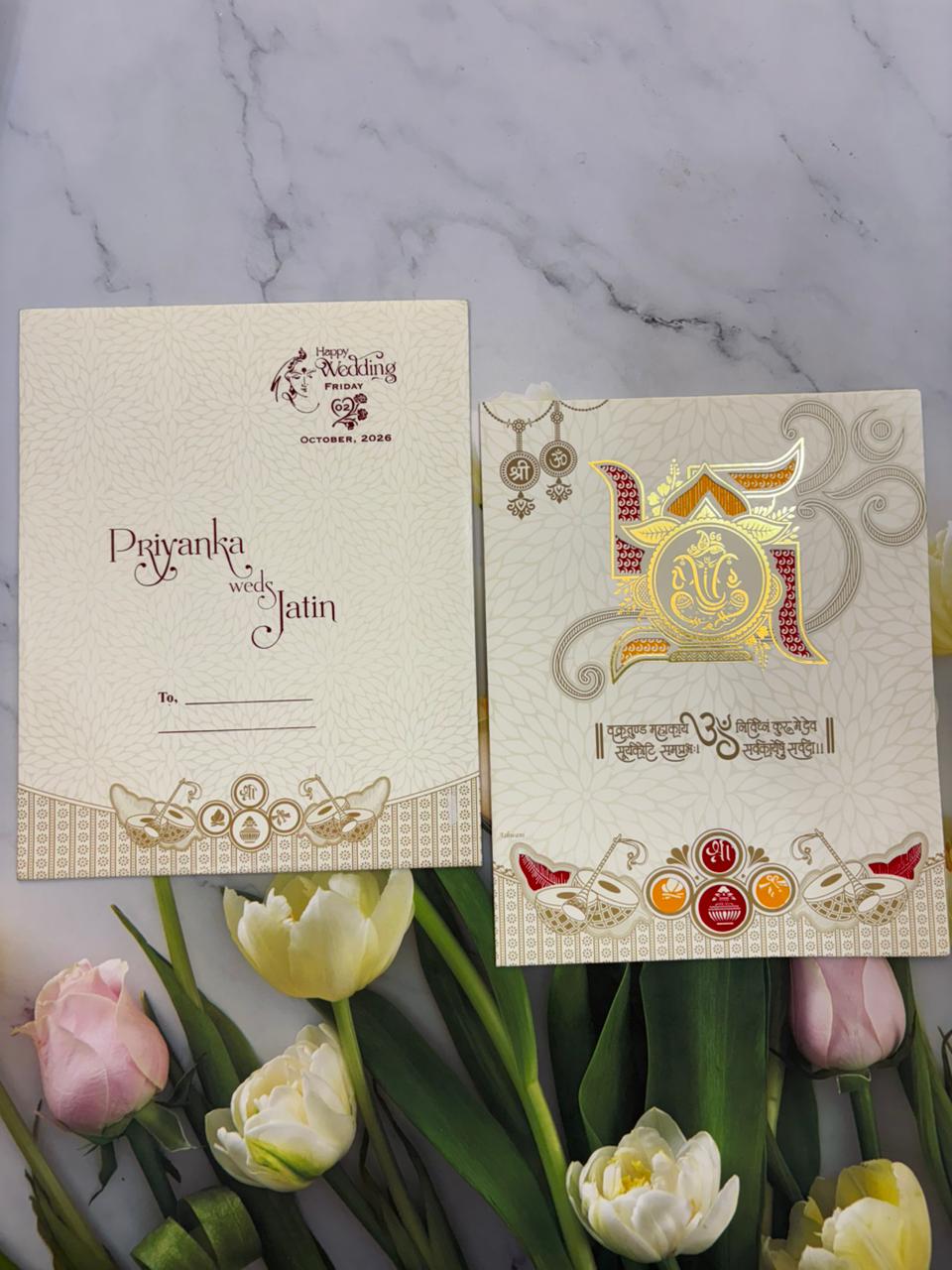 Swastik Wedding Invitation Card SD D-36