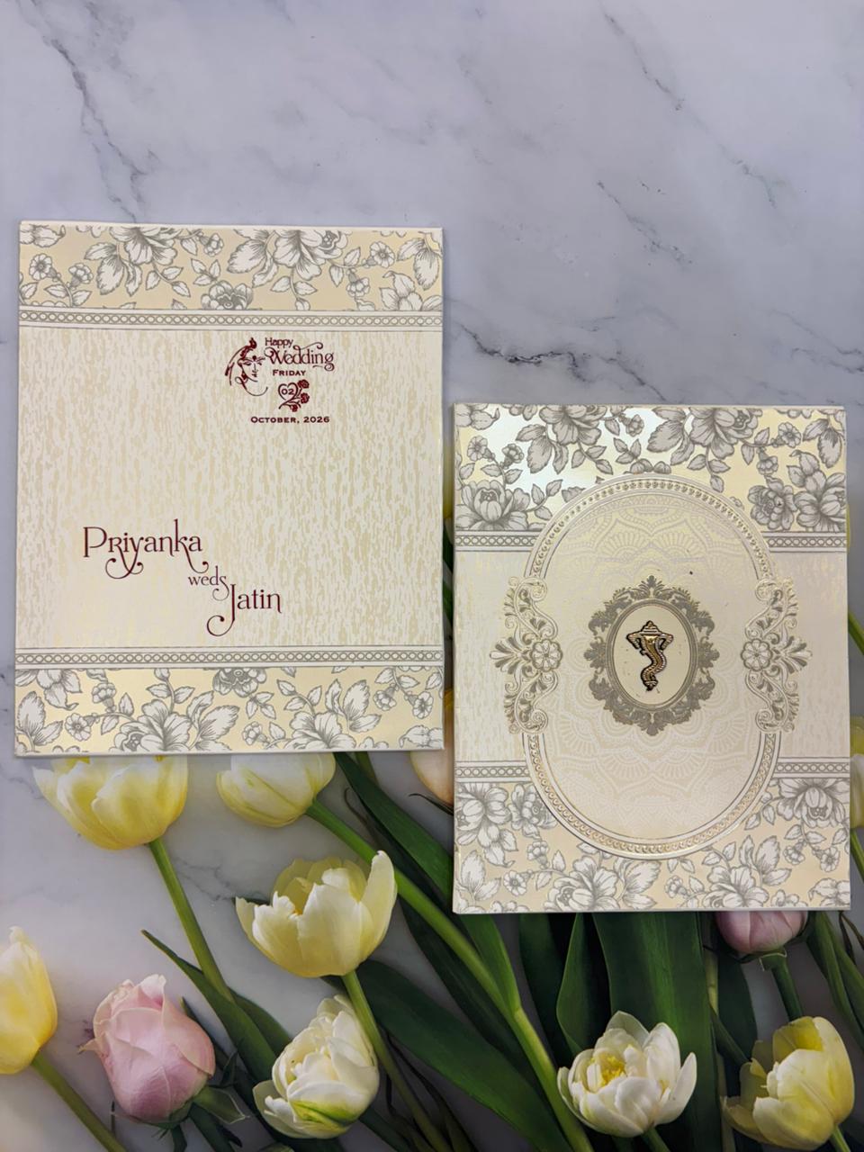 Floral designer wedding invitation SD B-131
