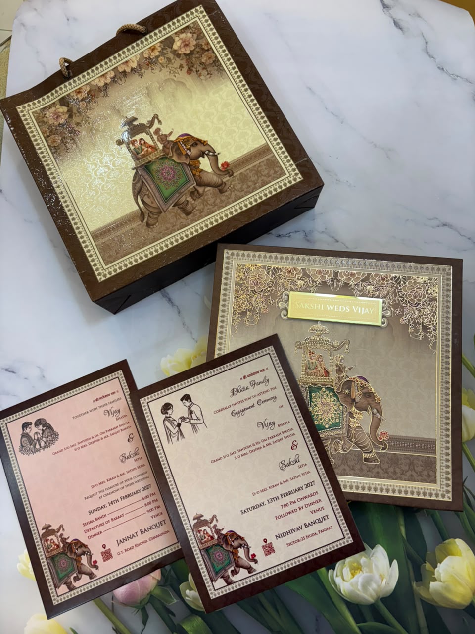 Dry Fruits/ Chocolate Designer Invitation Box in Elephant Design SD-01