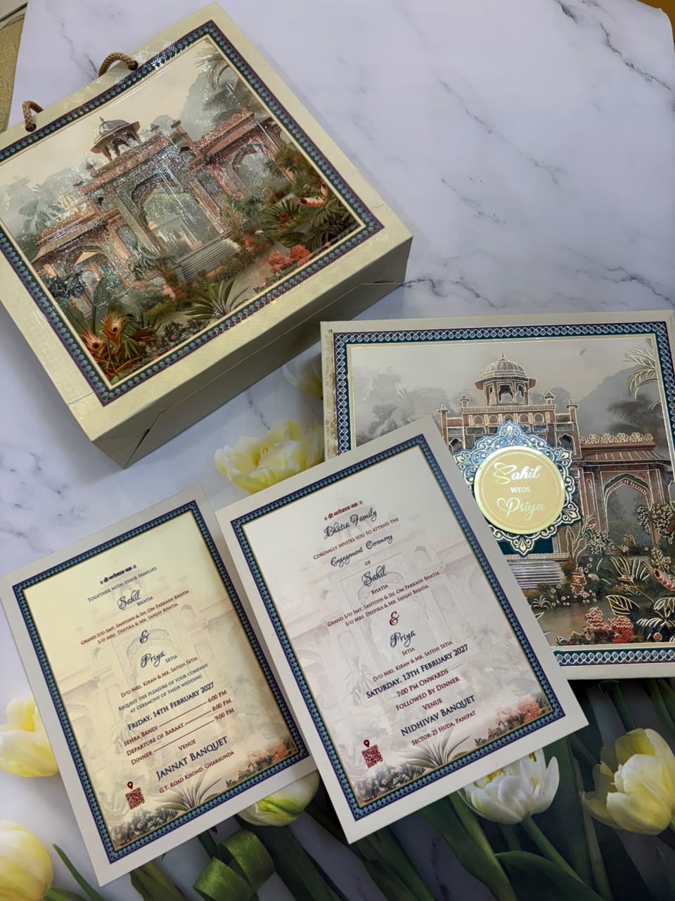 Dry Fruits/ Chocolate Designer Invitation Box in Peacock Design SD-05