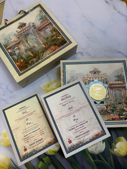 Dry Fruits/ Chocolate Designer Invitation Box in Peacock Design SD-05