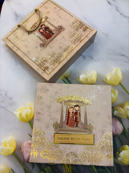 Dry Fruits/ Chocolate Designer Invitation Box in Bride & Groom Design SD-03