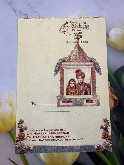 Bride & Groom Ganesha Wedding Card SD A-51