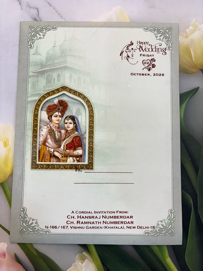 Bride & Groom Ganesha Wedding Card SD B-47