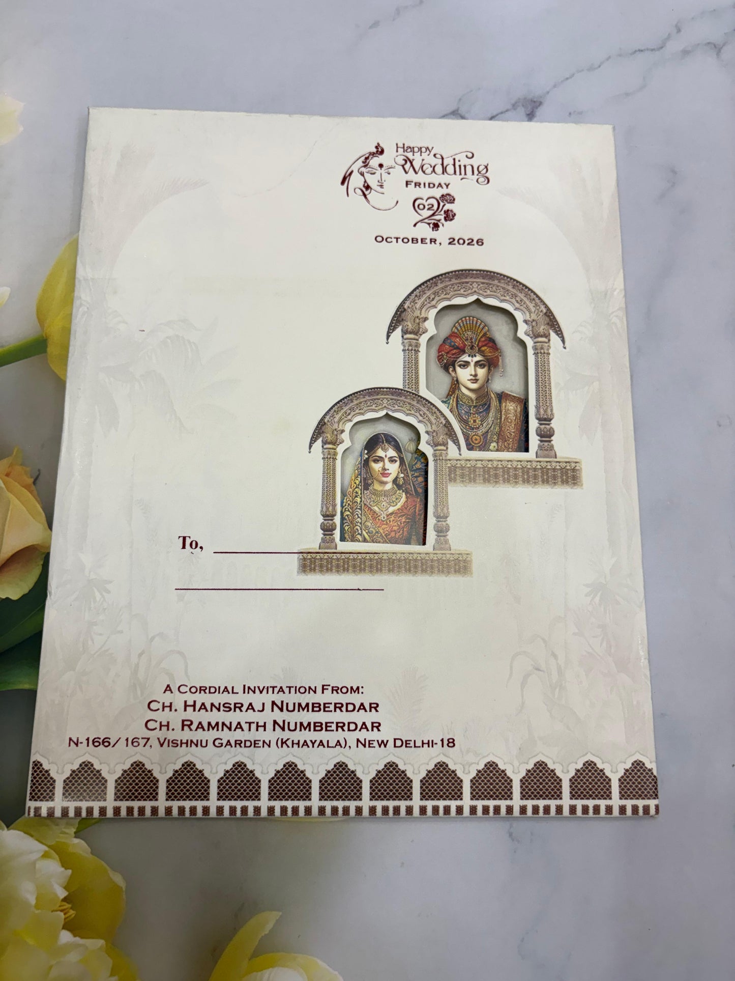 Bride & Groom Wedding Invitation Card SD D-91