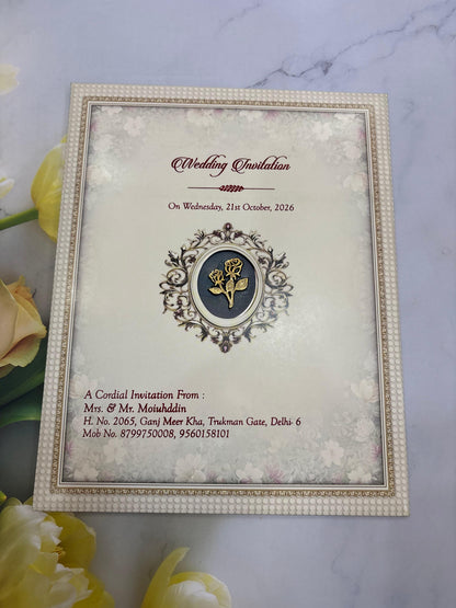 Floral  Wedding Invitation Card SD D- 84