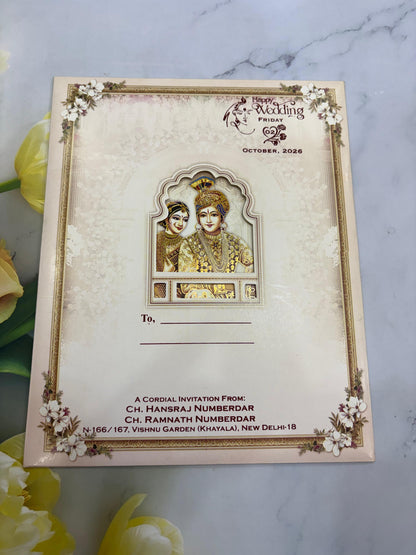Bride & Groom Wedding Invitation Card SD D-82