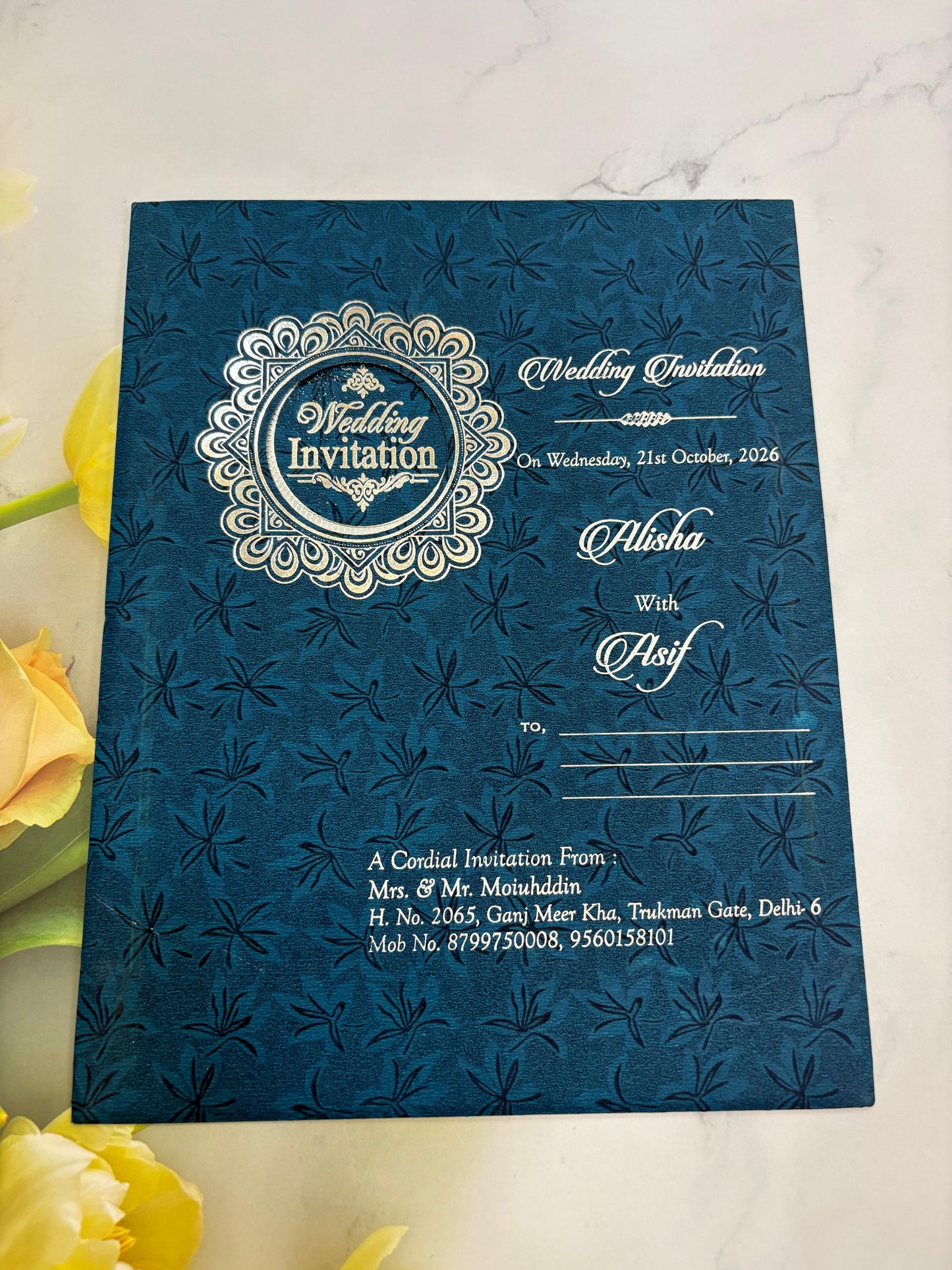 Muslim Wedding Invitation Card SD No.3733