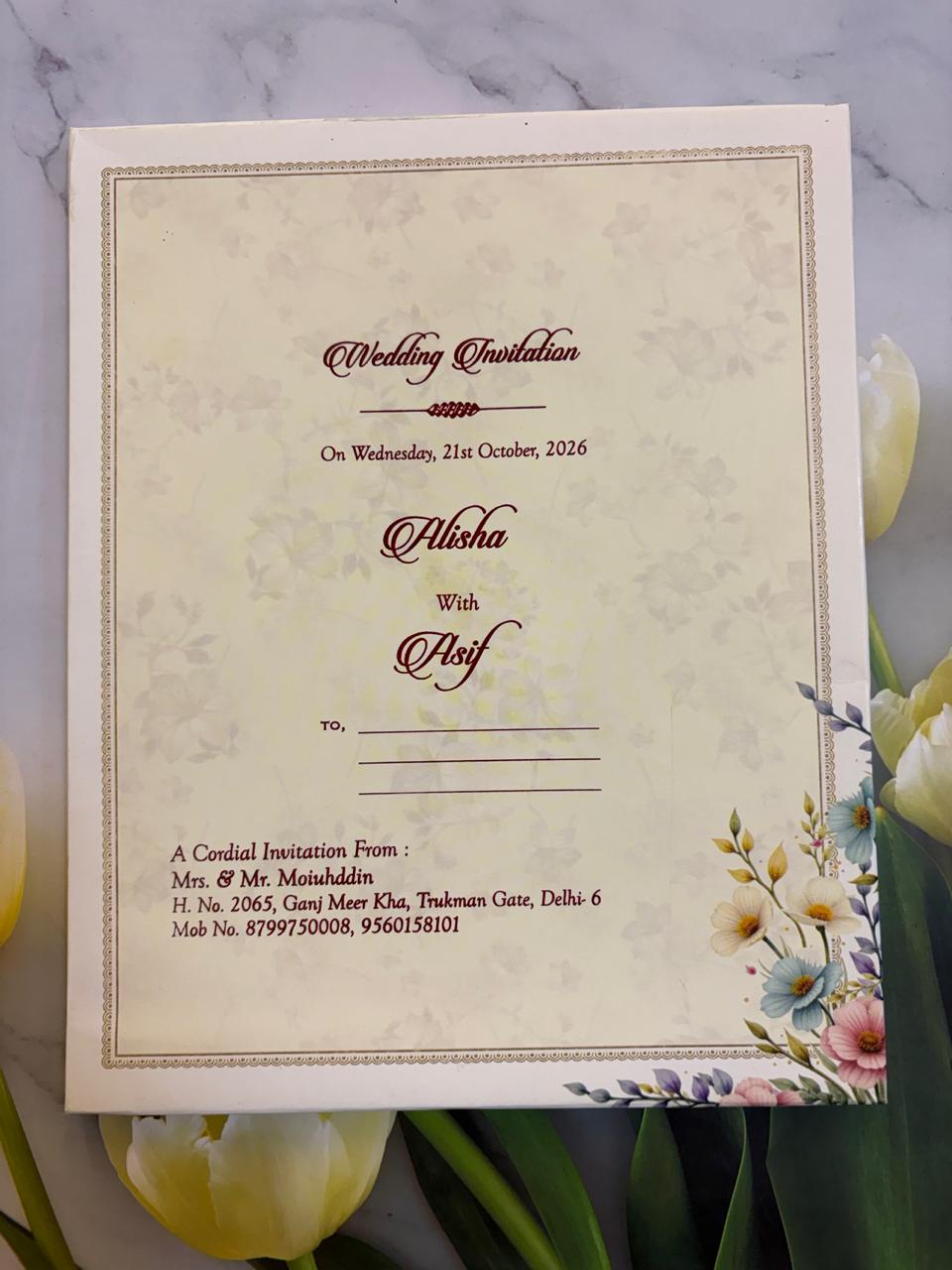 Designer Wedding Invitation Card SD G-13