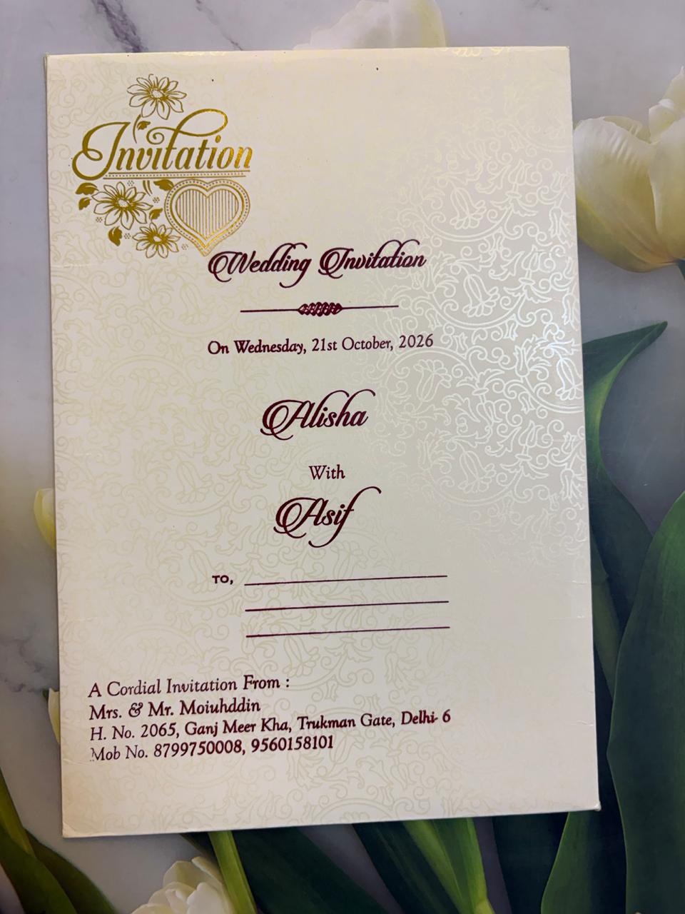 Floral  Wedding Invitation Card SD C-19