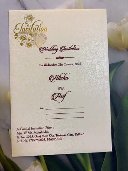 Floral  Wedding Invitation Card SD C-19