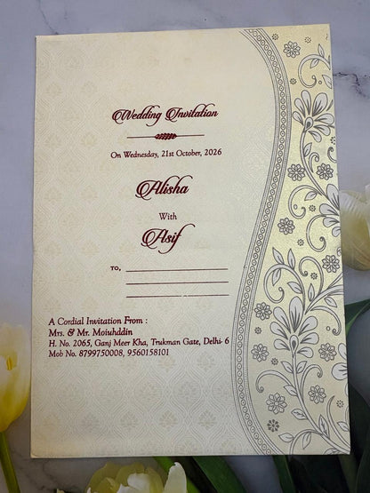 Floral  Wedding Invitation Card SD B-115