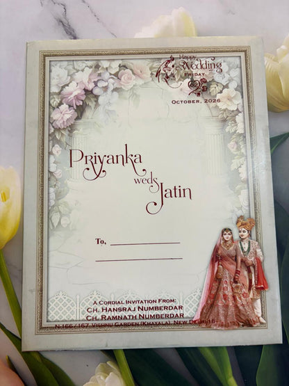 Bride & Groom Designer Wedding Invitation Card SD D-69