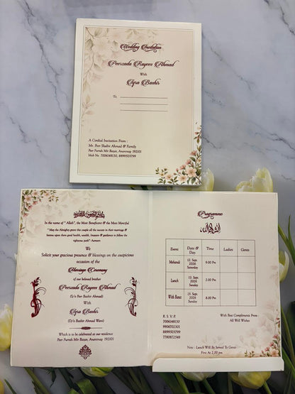 Floral designer wedding invitation SD G-03
