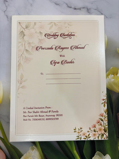 Floral designer wedding invitation SD G-03