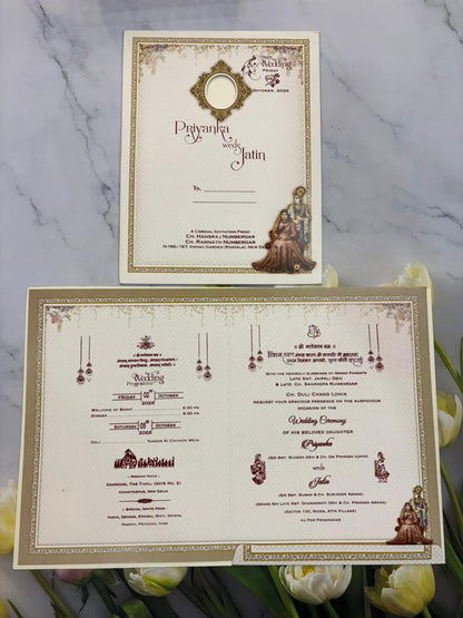 Bride & Groom designer wedding invitation SD E-28