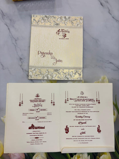 Floral designer wedding invitation SD B-131