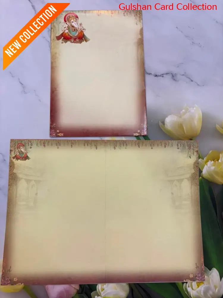 Bride & Groom Ganesha Wedding Card SD 9051.
