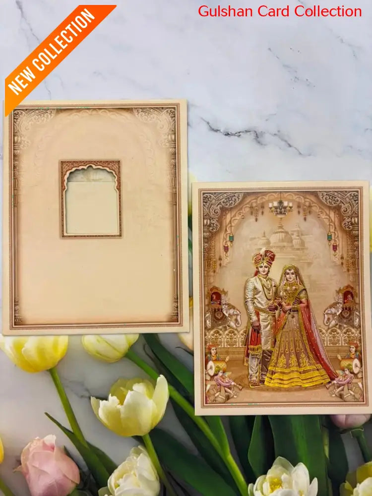 Watermarked - Bride & Groom Ganesha Wedding Card SD D-06