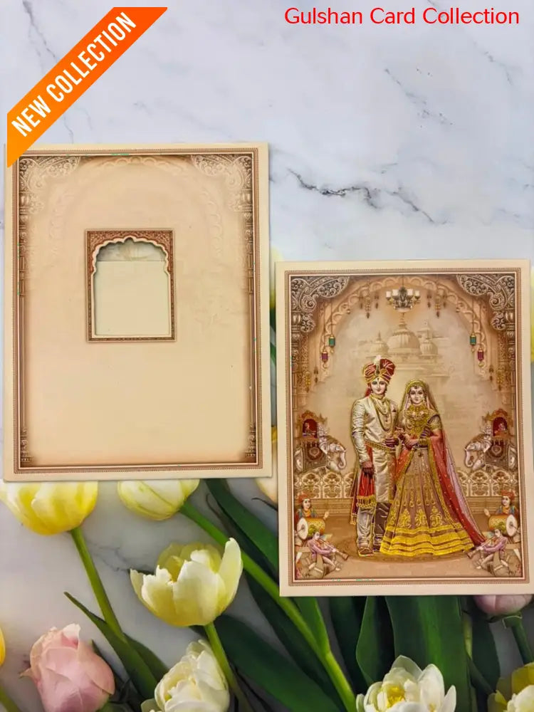 Bride & Groom Ganesha Wedding Card SD D-06.